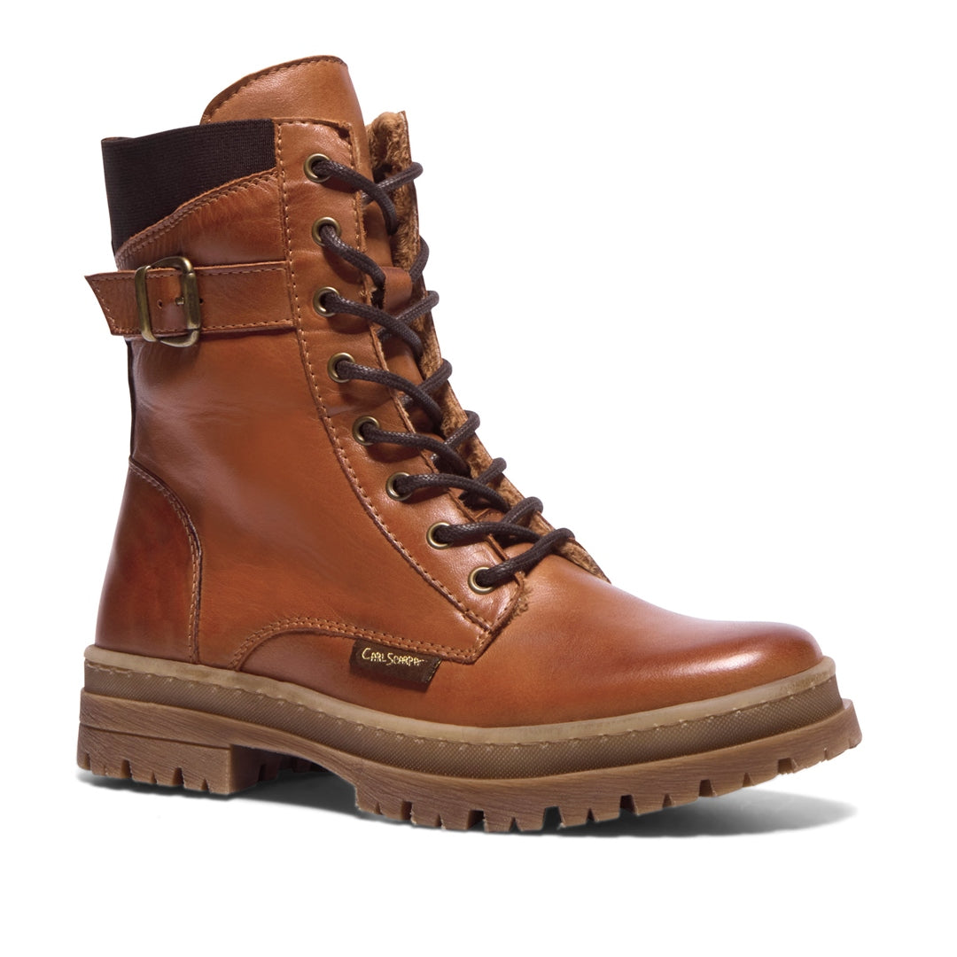 Galizzi Tan Leather Ankle Boots