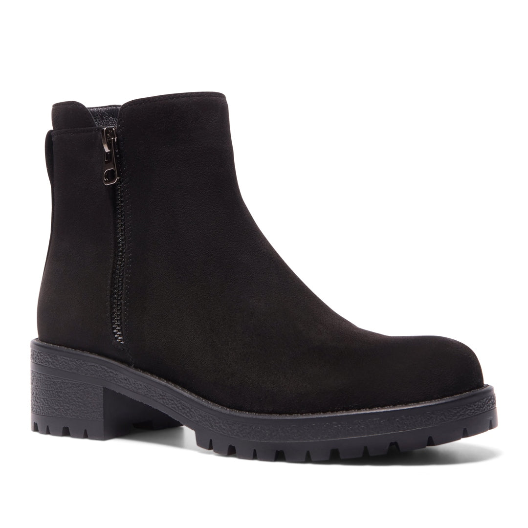 Gandino Black Suede Ankle Boots