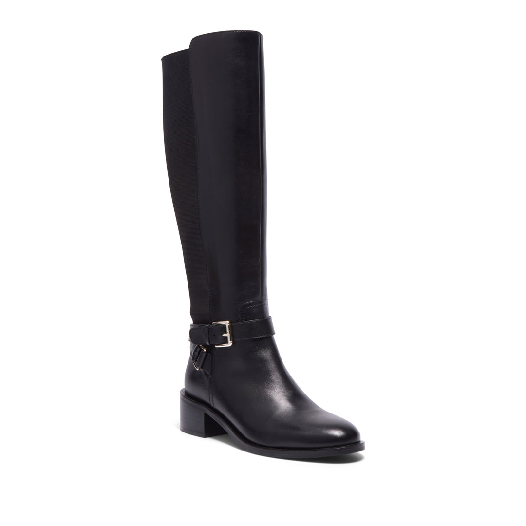 Iverna Black Leather Boots