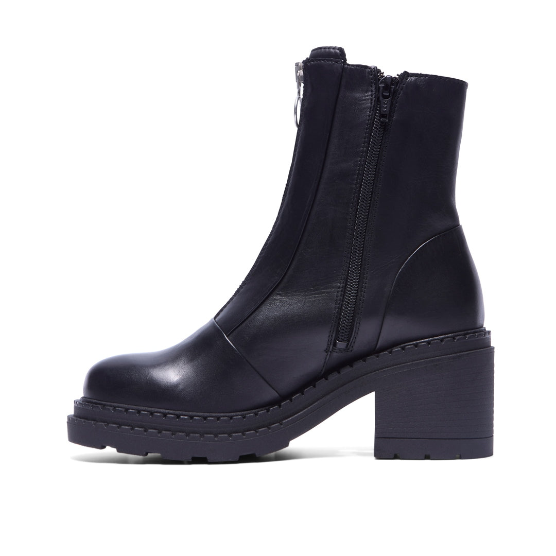 Laylou Black Leather Ankle Boots