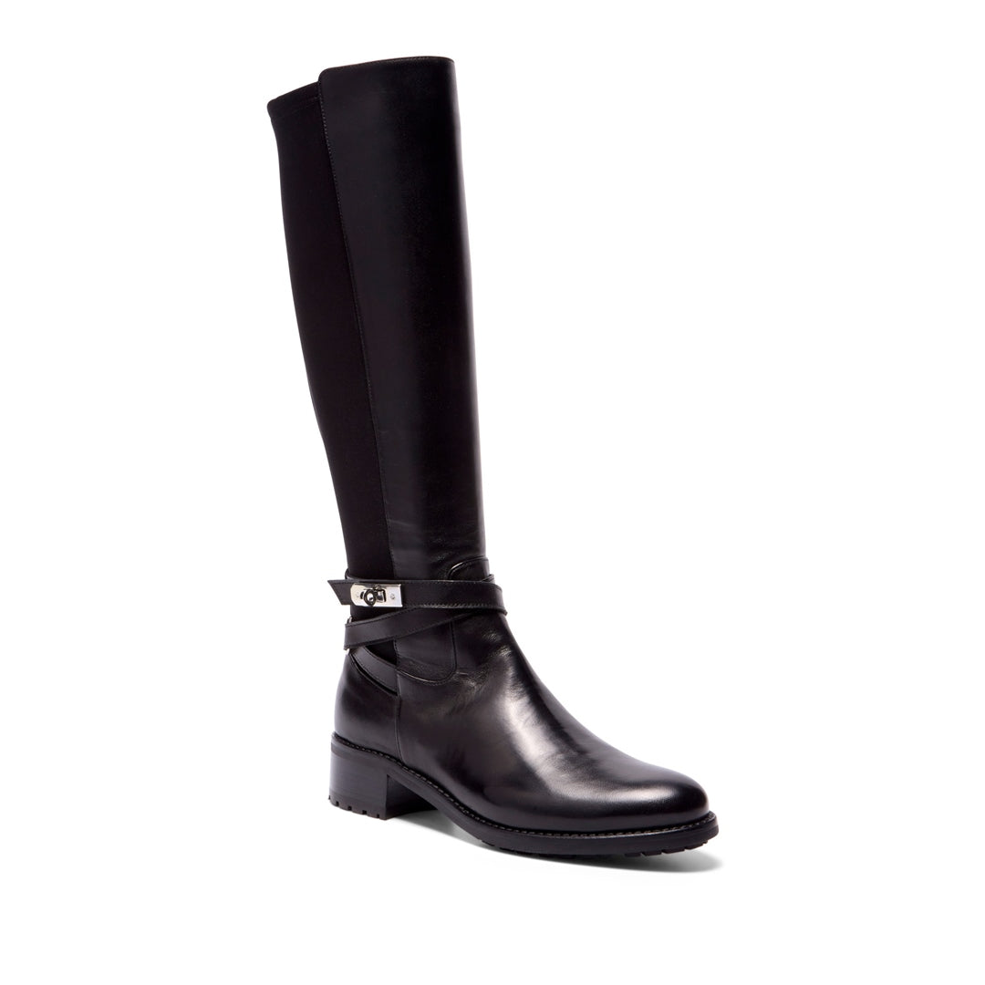 Levona Black Leather Boots