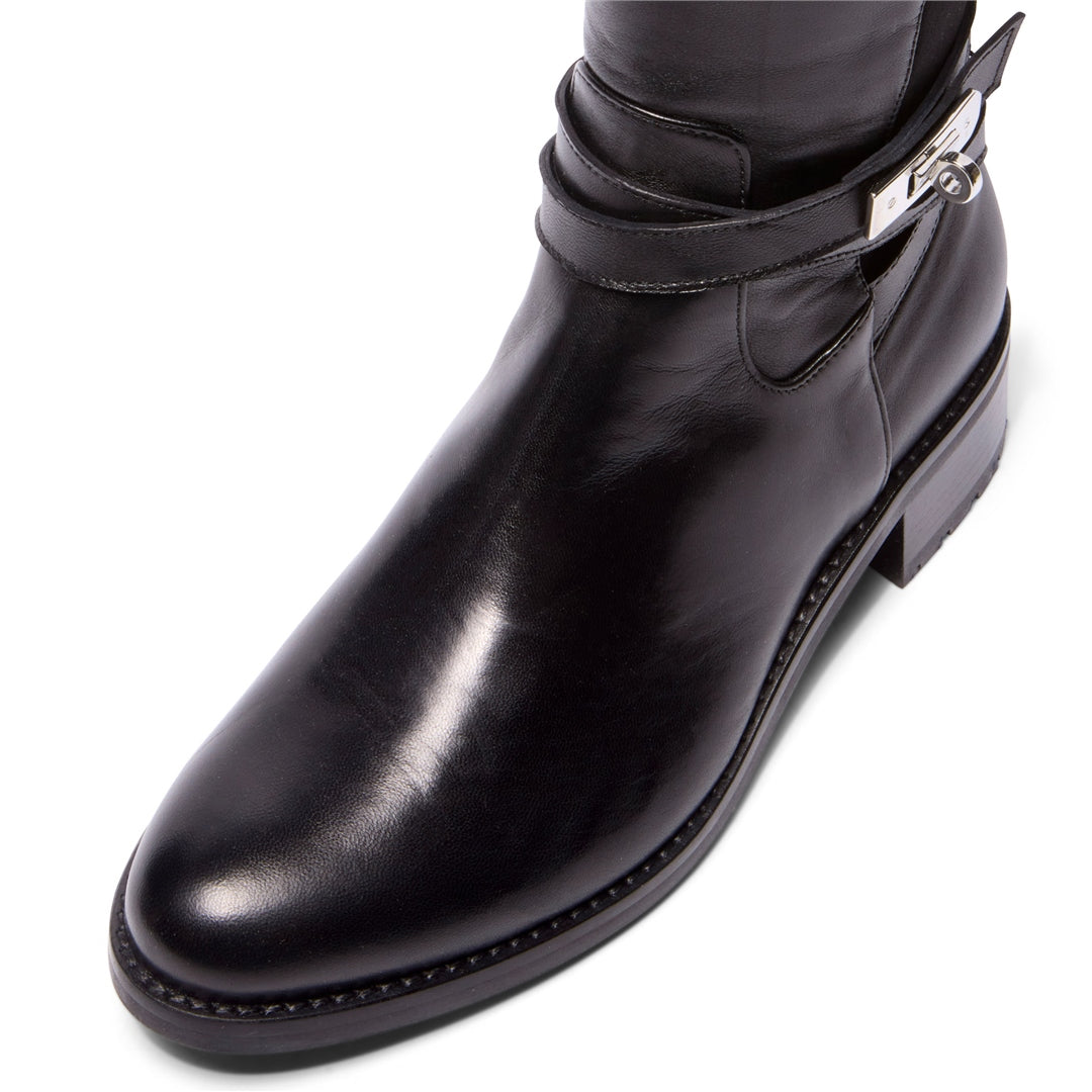 Levona Black Leather Boots