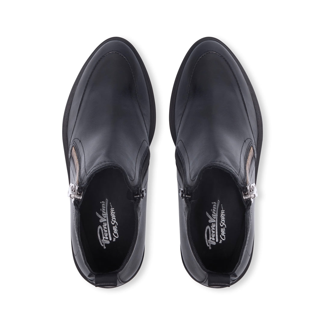 Maffei Black Leather Ankle Boots