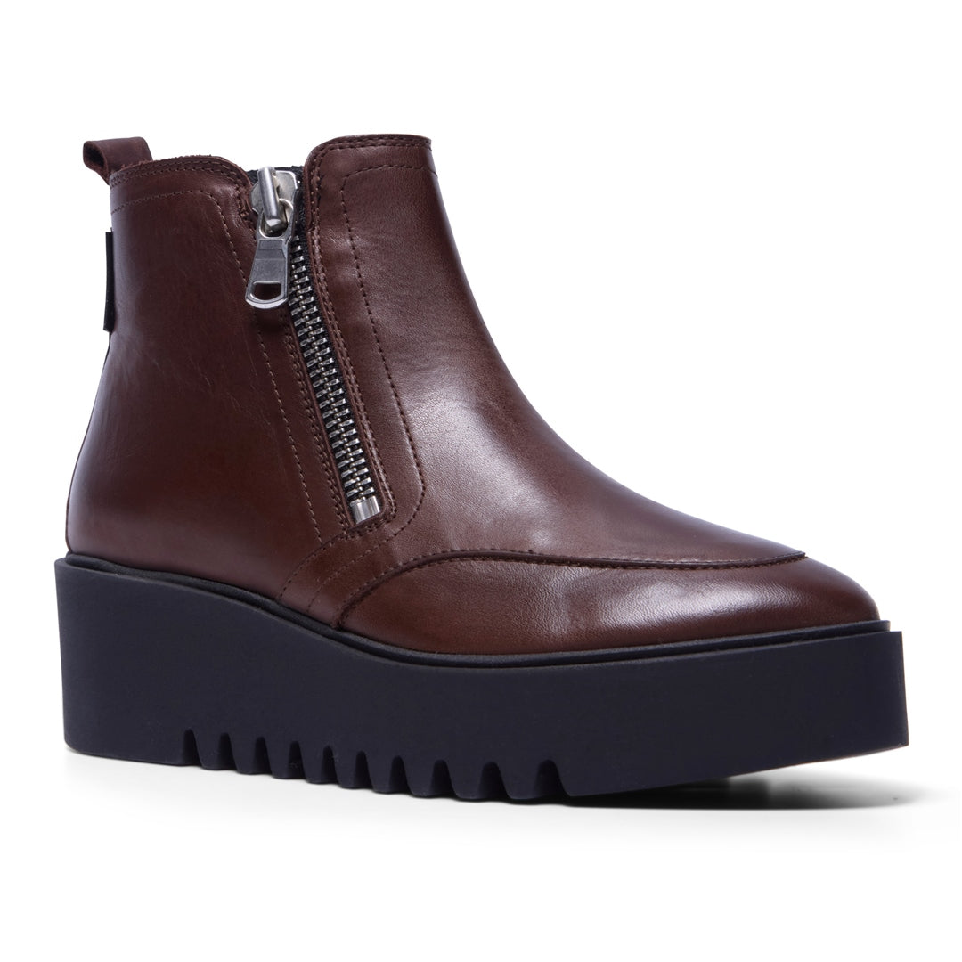 Maffei Brown Leather Ankle Boots