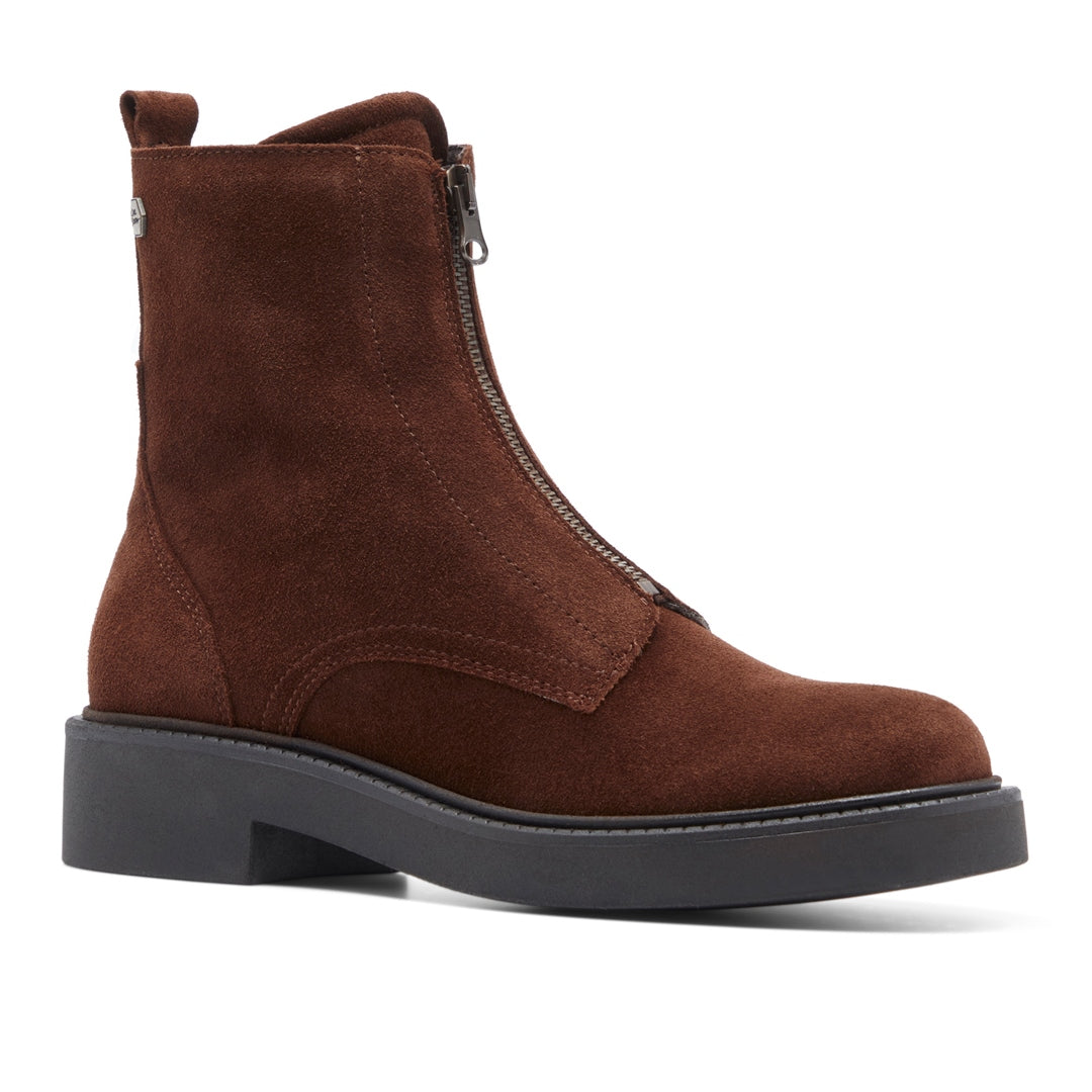 Mesina Brown Suede Leather Ankle Boots