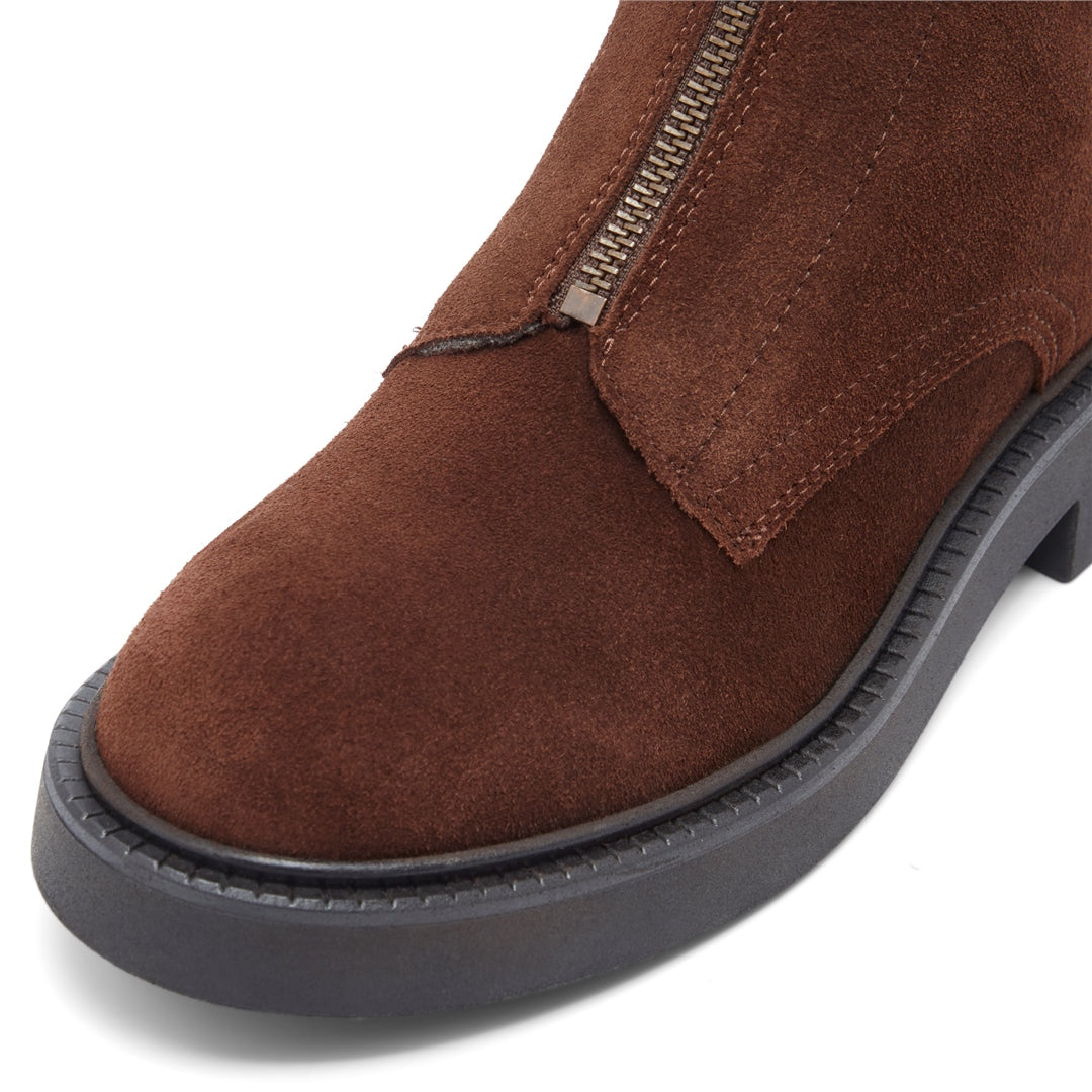 Mesina Brown Suede Leather Ankle Boots
