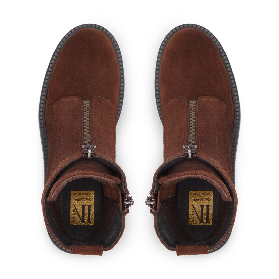 Mesina Brown Suede Leather Ankle Boots