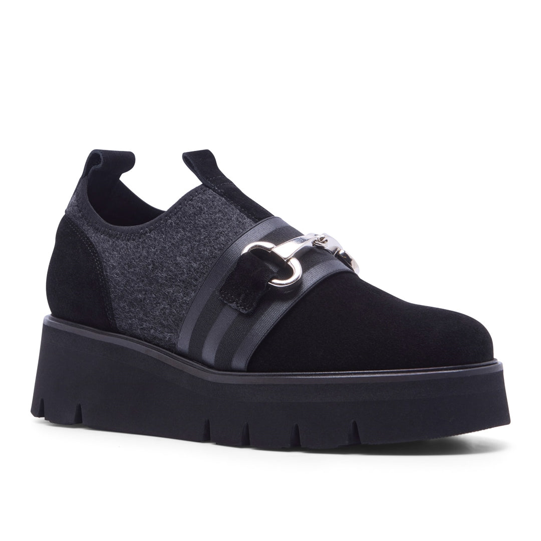 Moliana Black Suede Loafers