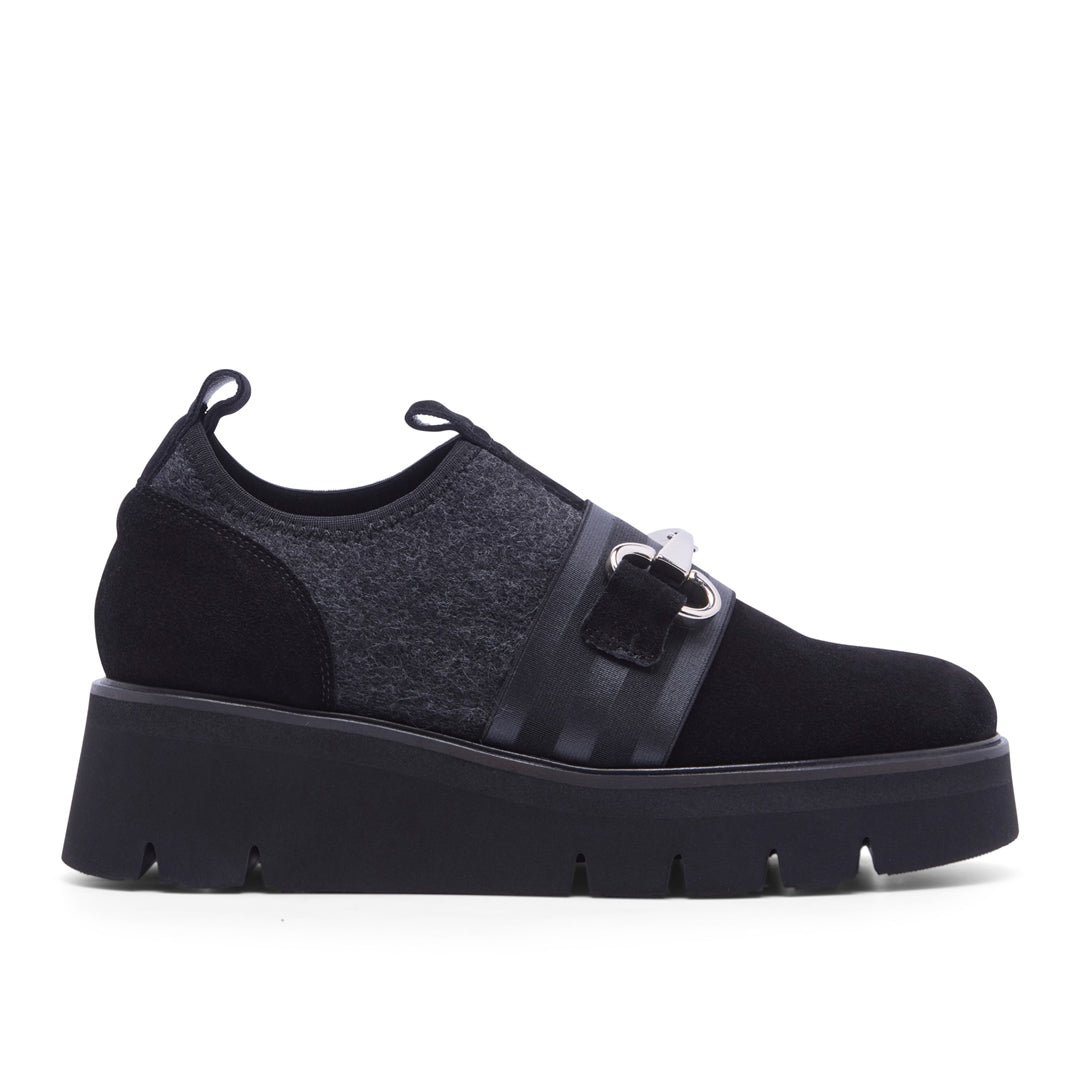Moliana Black Suede Loafers