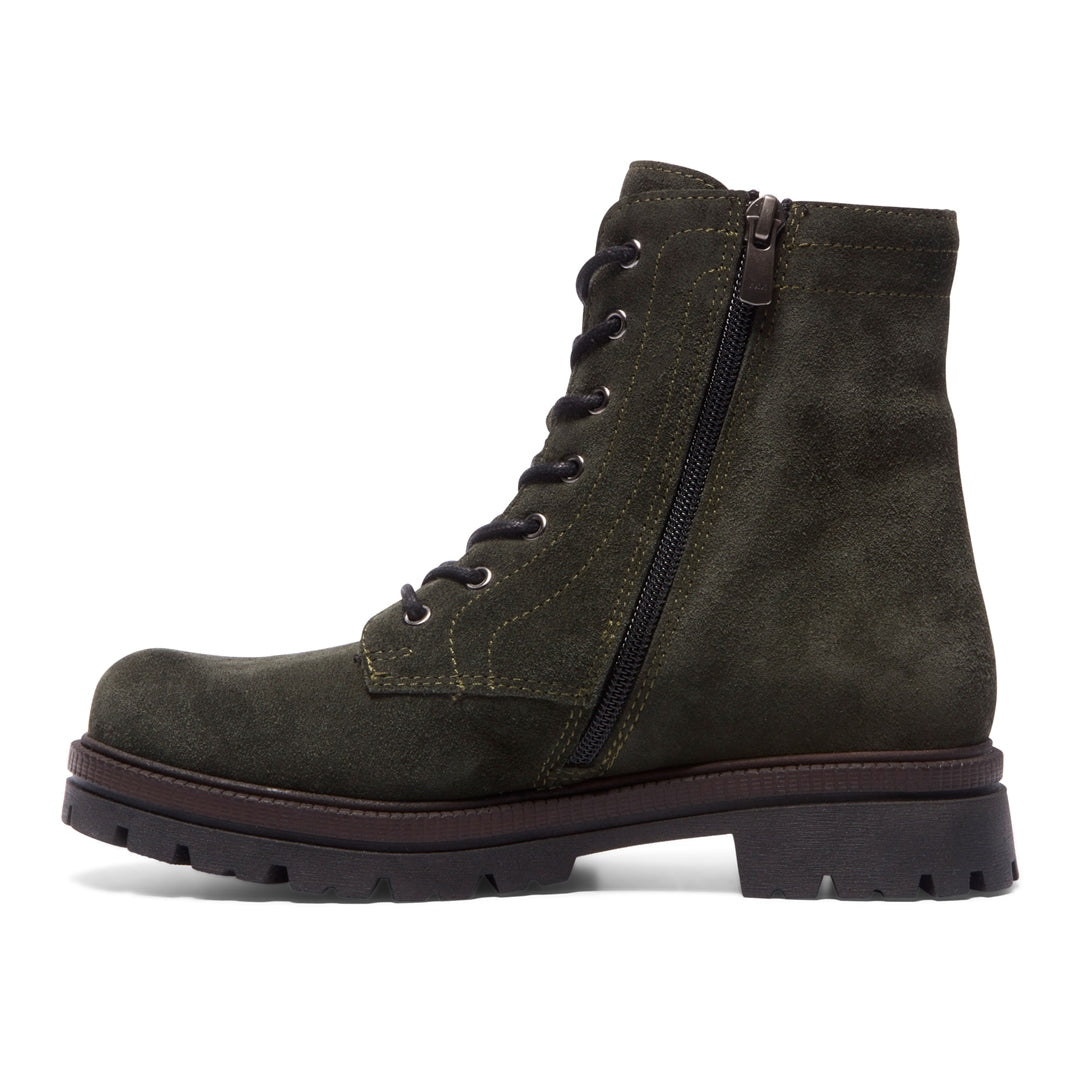 Pianna Green Suede Ankle Boots
