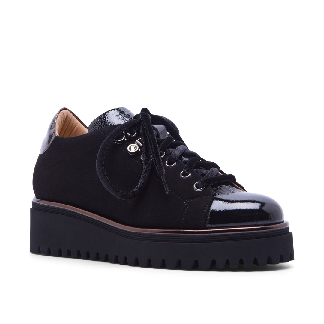 Pietra Black Suede Loafers