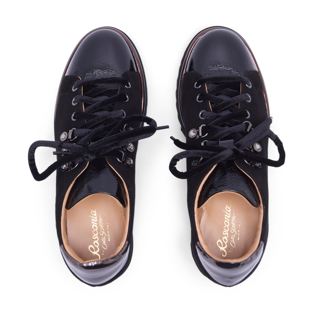 Pietra Black Suede Loafers