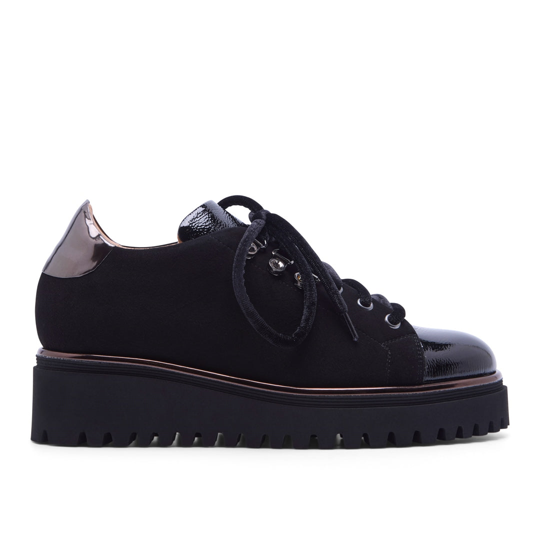 Pietra Black Suede Loafers