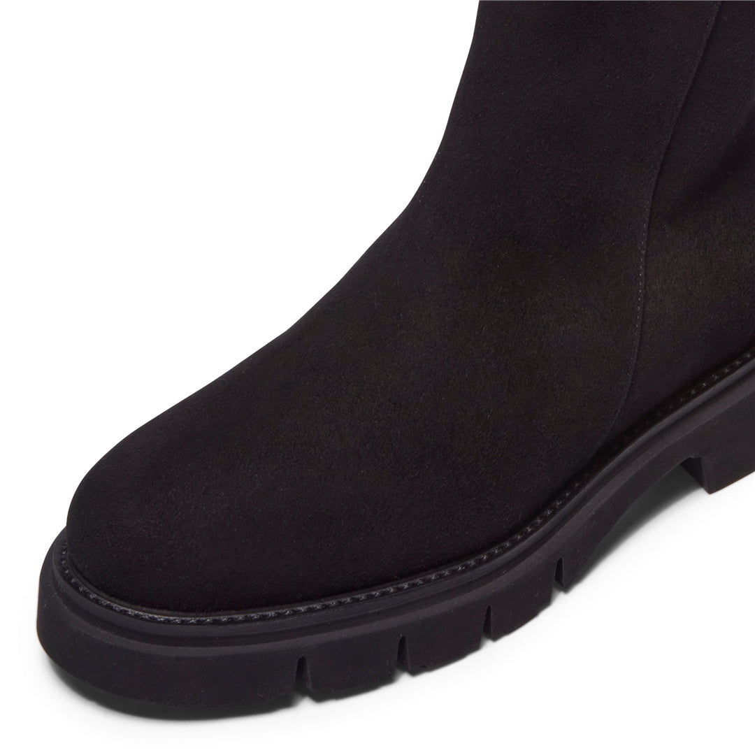 Pinsara Black Suede Ankle Boots