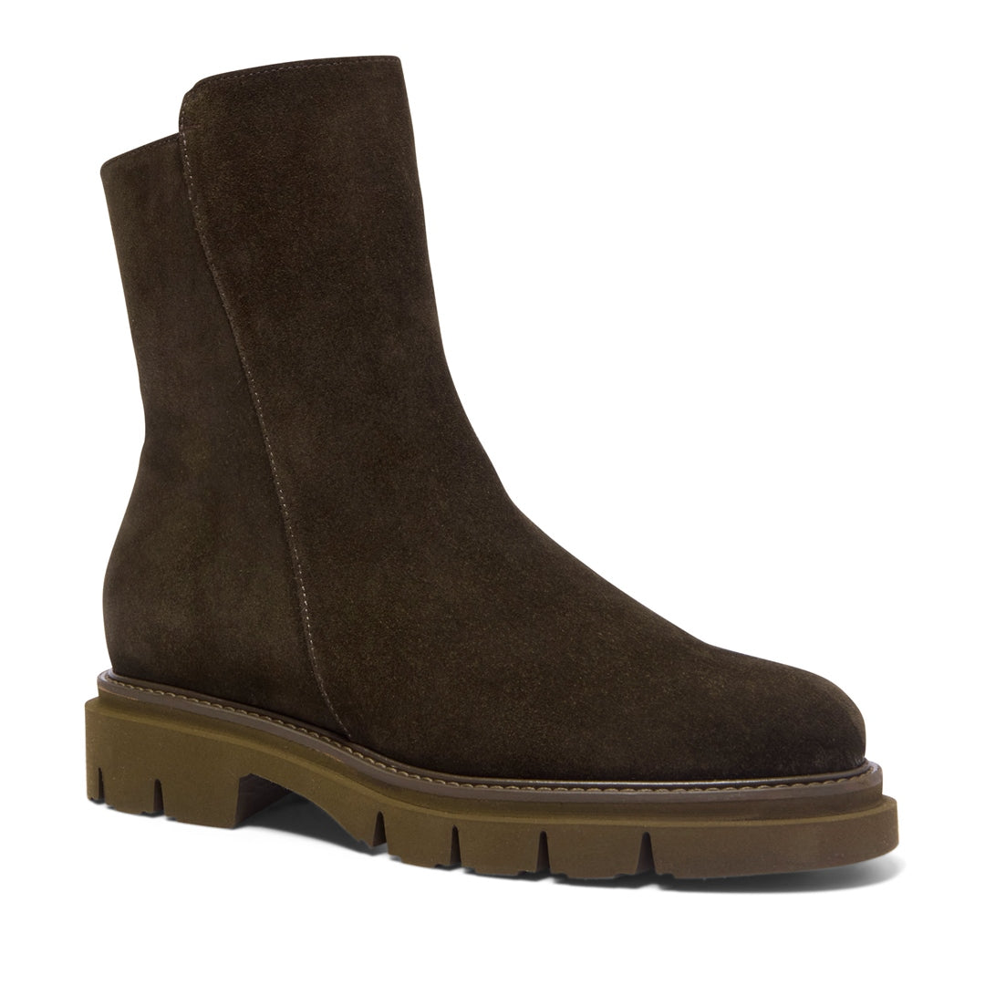 Pinsara Green Suede Ankle Boots