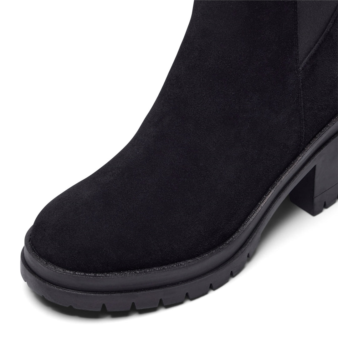 Romano Black Suede Ankle Boots