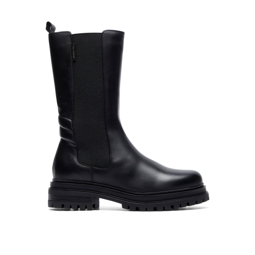 Samara Black Leather Ankle Boots