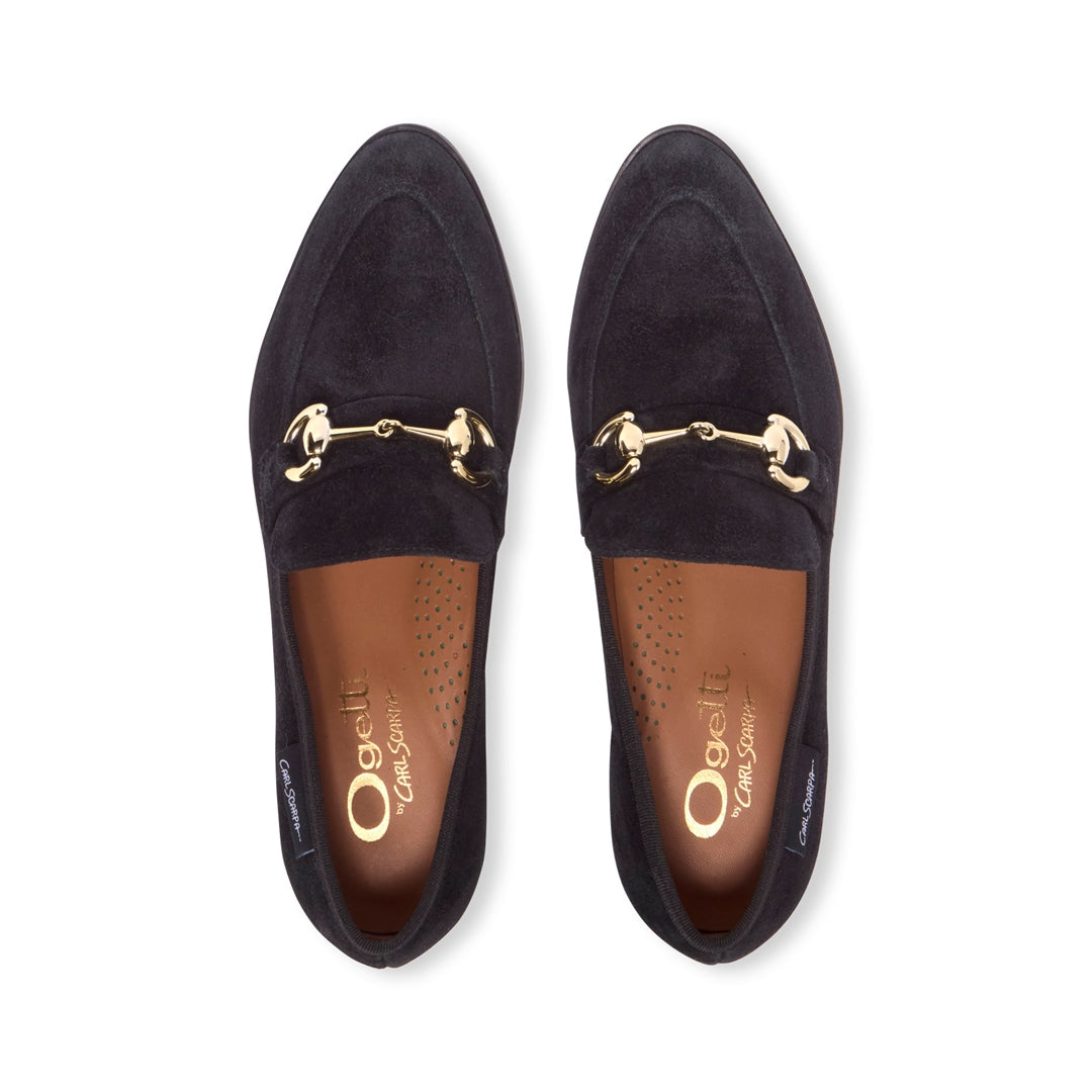 Sorenne Black Suede Loafers