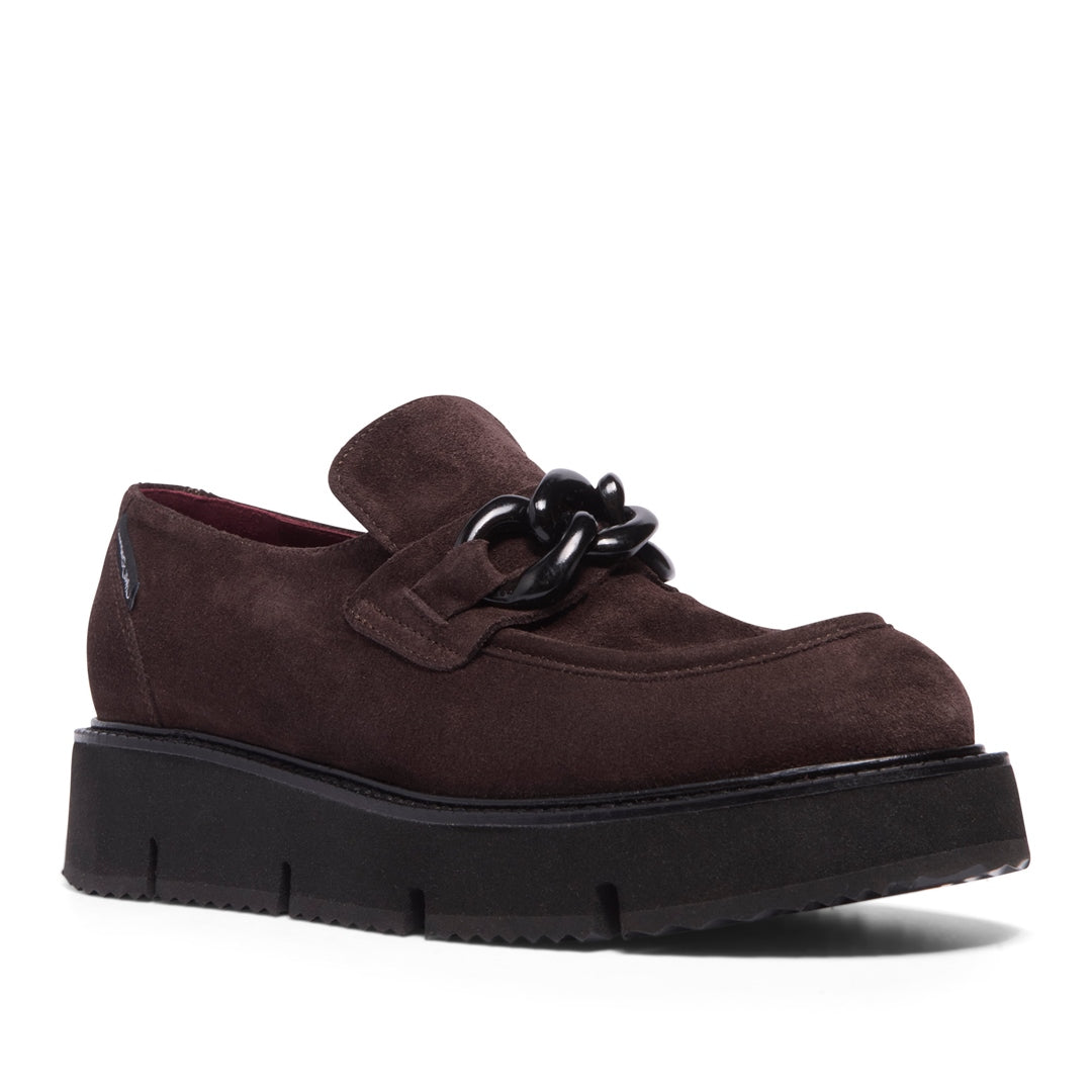 Tarsia Brown Suede Loafers