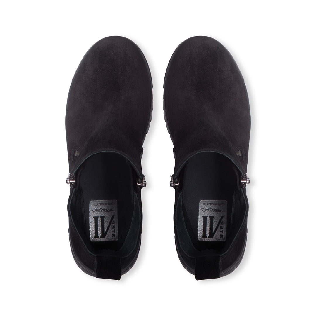 Tassoni Black Suede Ankle Boots