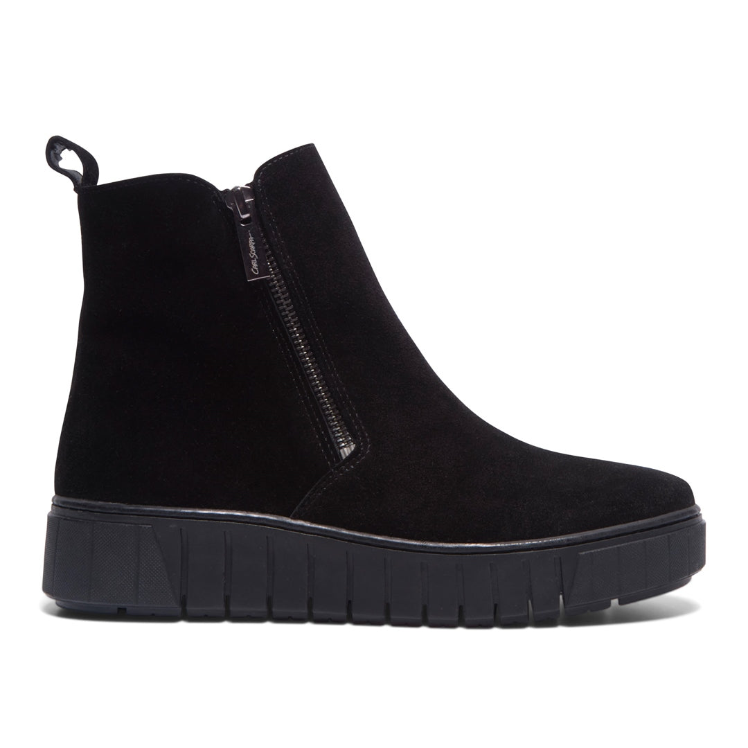 Tassoni Black Suede Ankle Boots