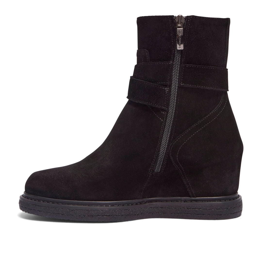 Vizzini Black Suede Ankle Boots