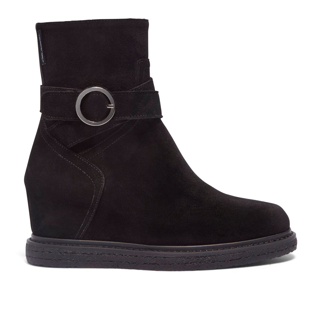 Vizzini Black Suede Ankle Boots