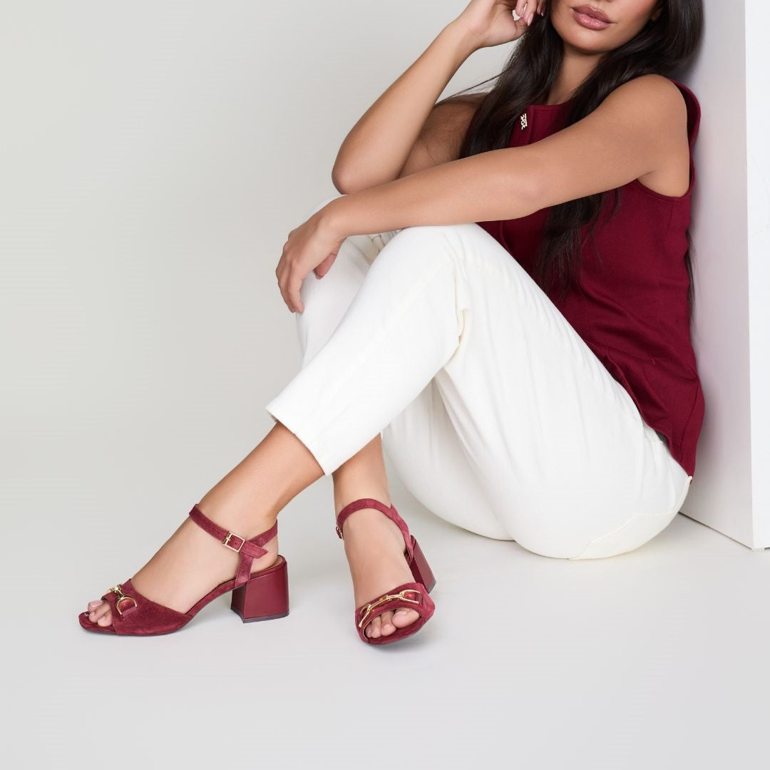 Bellissimo Bordo Suede Sandals
