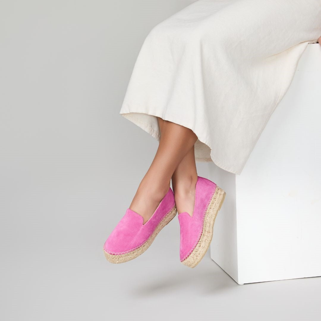 Faroh Fuchsia Suede Loafers