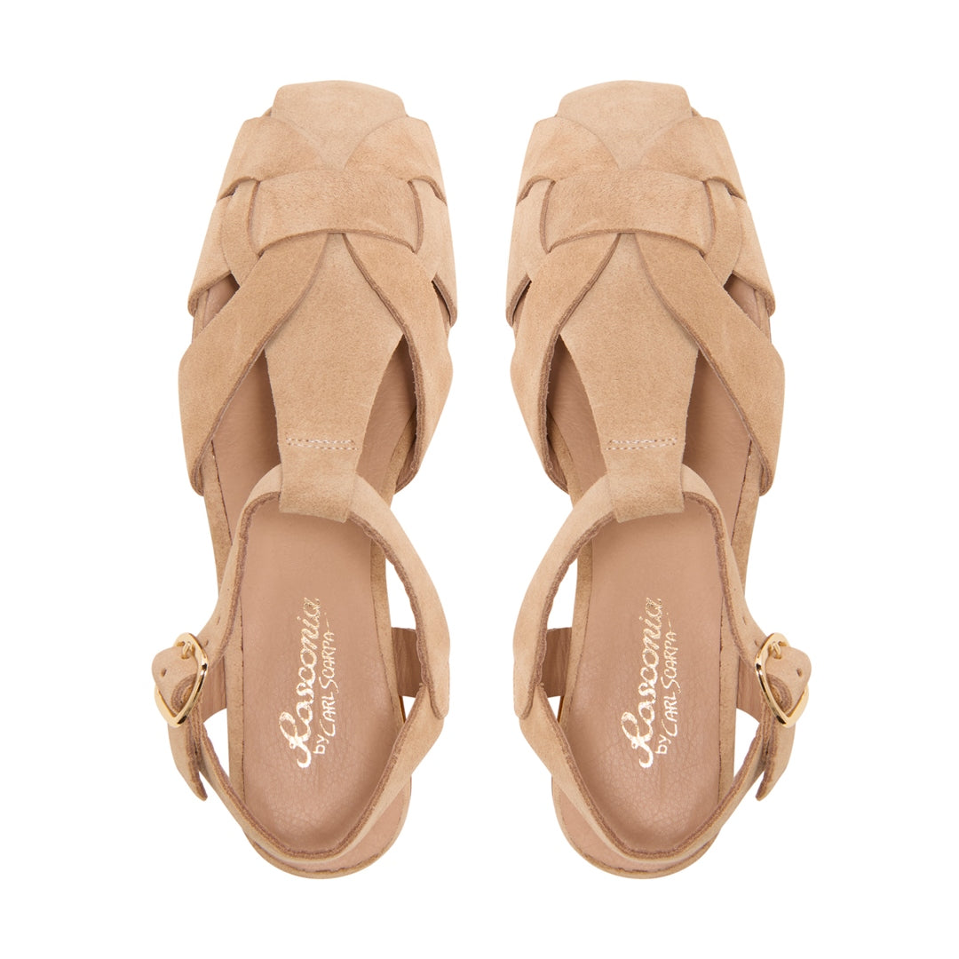 Francoise Beige Suede Sandals
