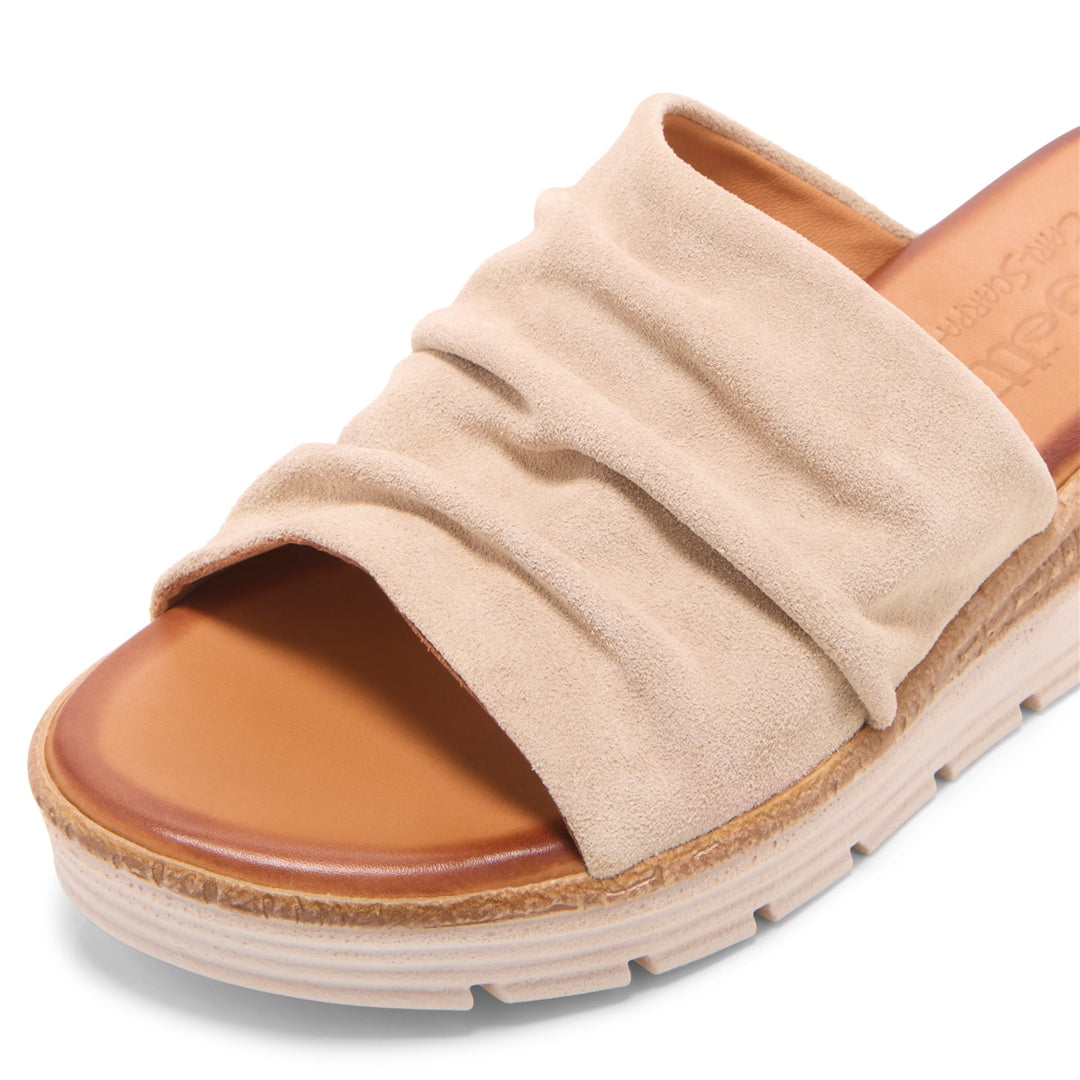 Gorgina Beige Suede Sandals
