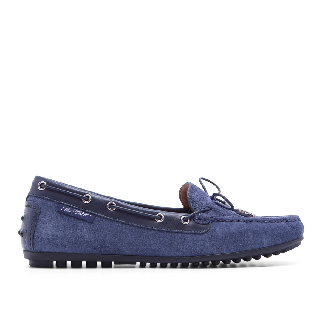 Istranga Navy Suede Loafers