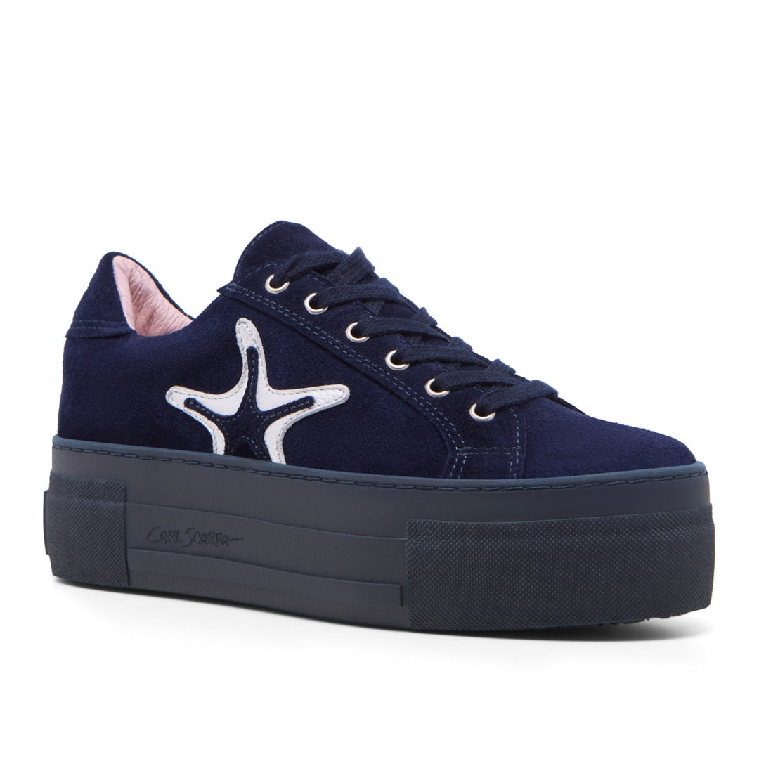 Kautustar Navy Suede Trainers