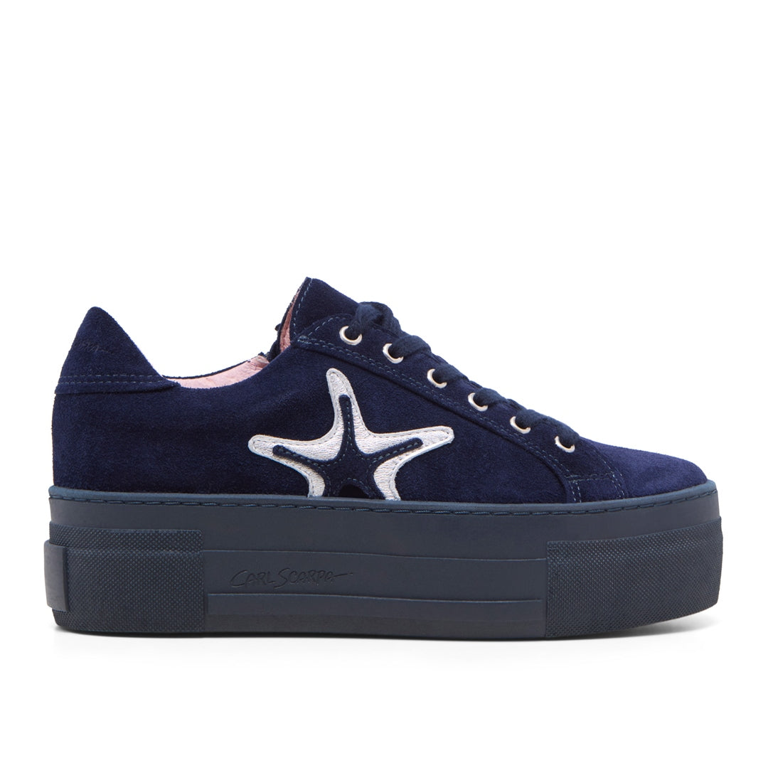 Kautustar Navy Suede Trainers