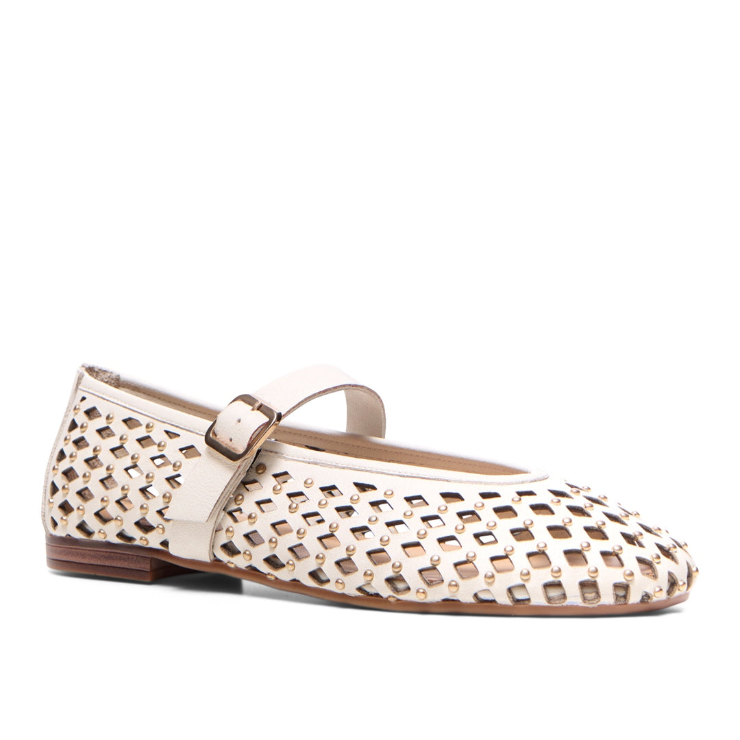 Lousca Off-White Leather Loafers
