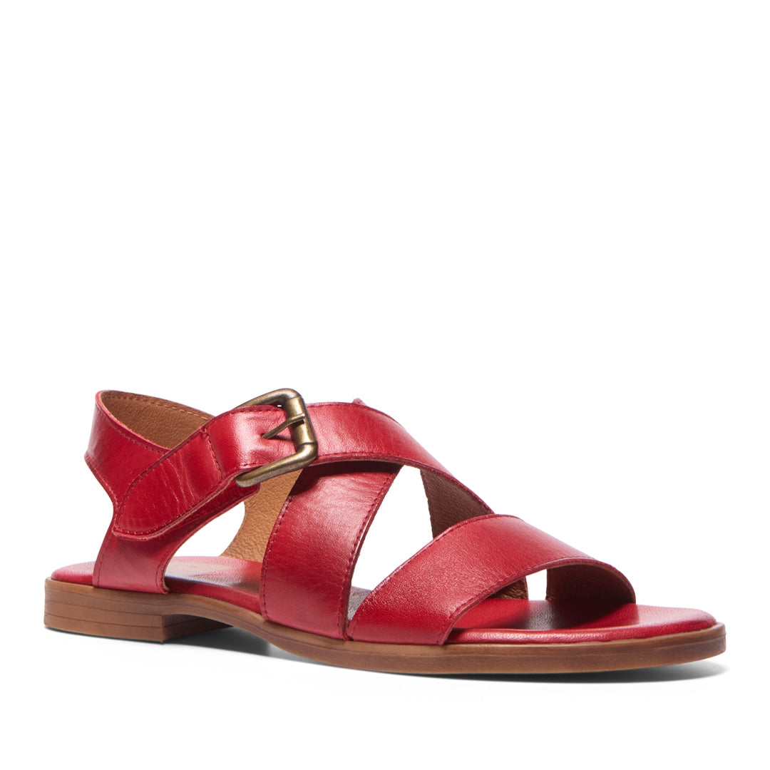 Lunia Red Leather Sandals