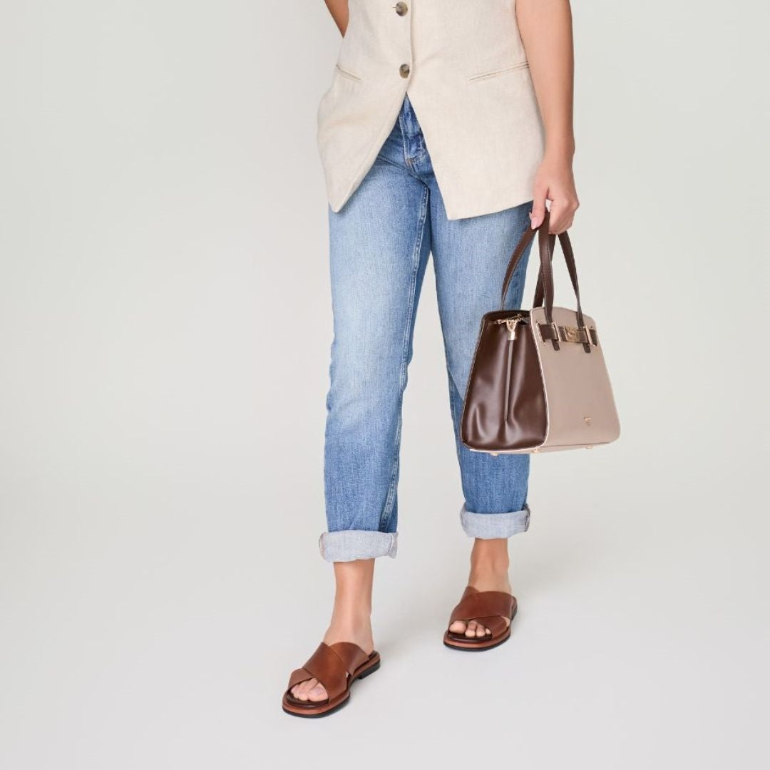 Mirel Tan Leather Sandals