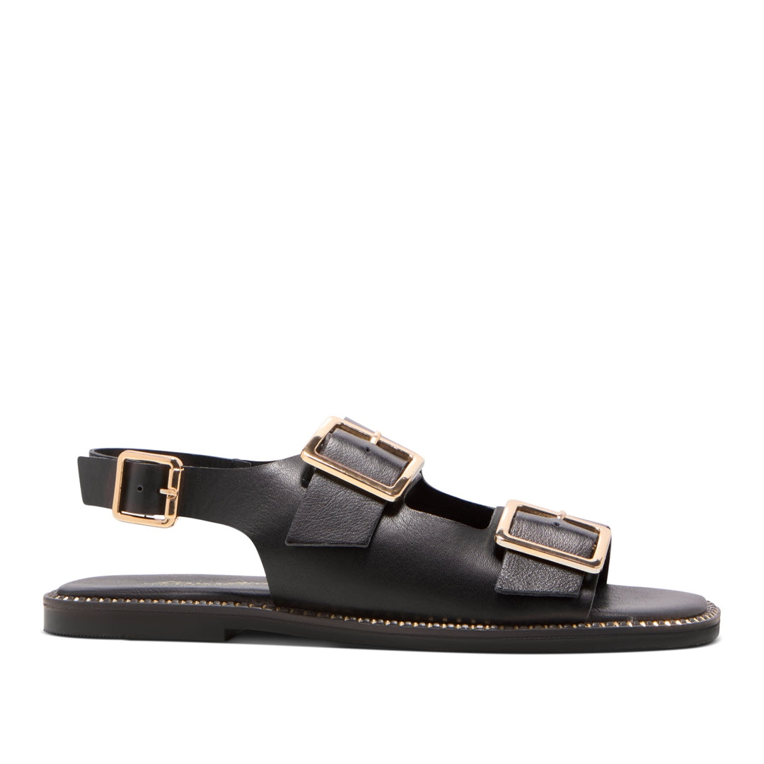 Otarnia Black Suede Sandals