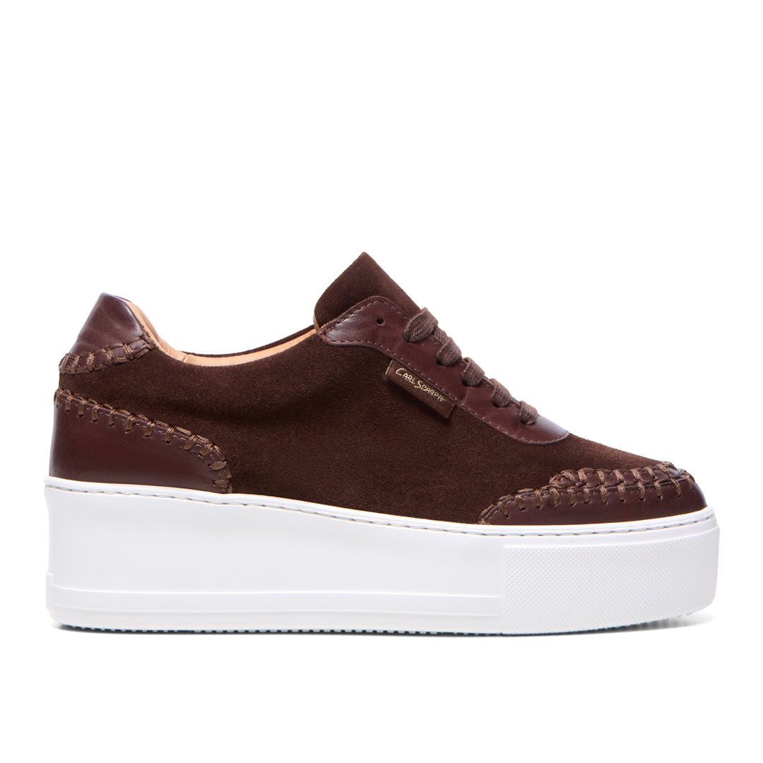 Padova Stitch Brown Suede Trainers