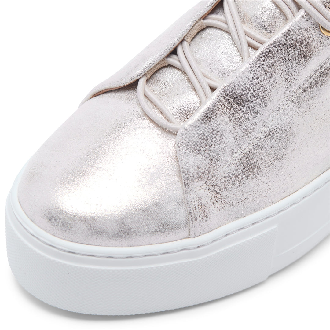 Raya Champagne Leather Trainers