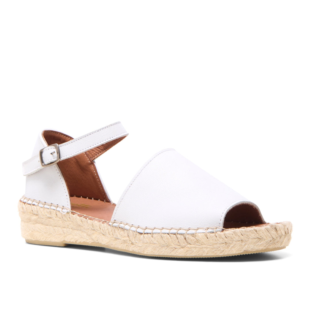 Scarletta White Leather Sandals