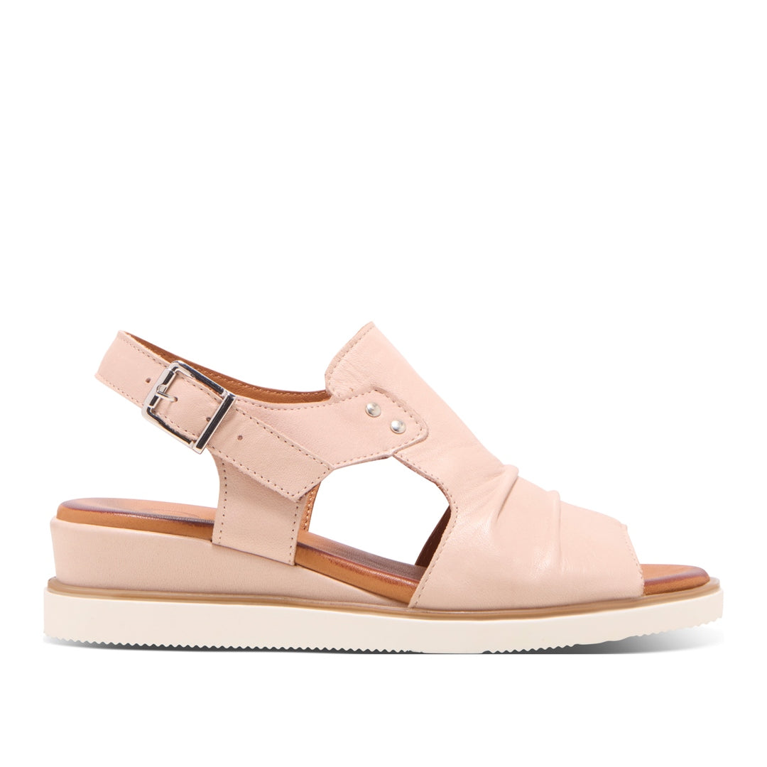 Tessino Blush Leather Sandals