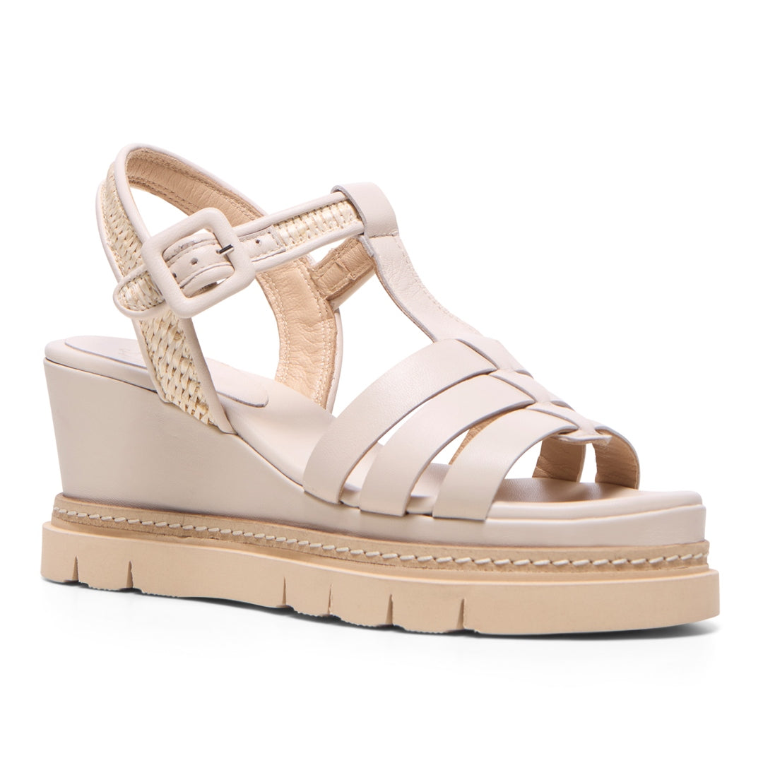 Venercia Off White Leather Sandal