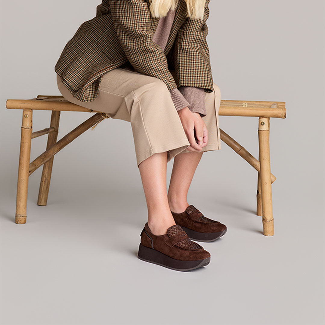 Montagnoli Brown Suede Chunky Loafer