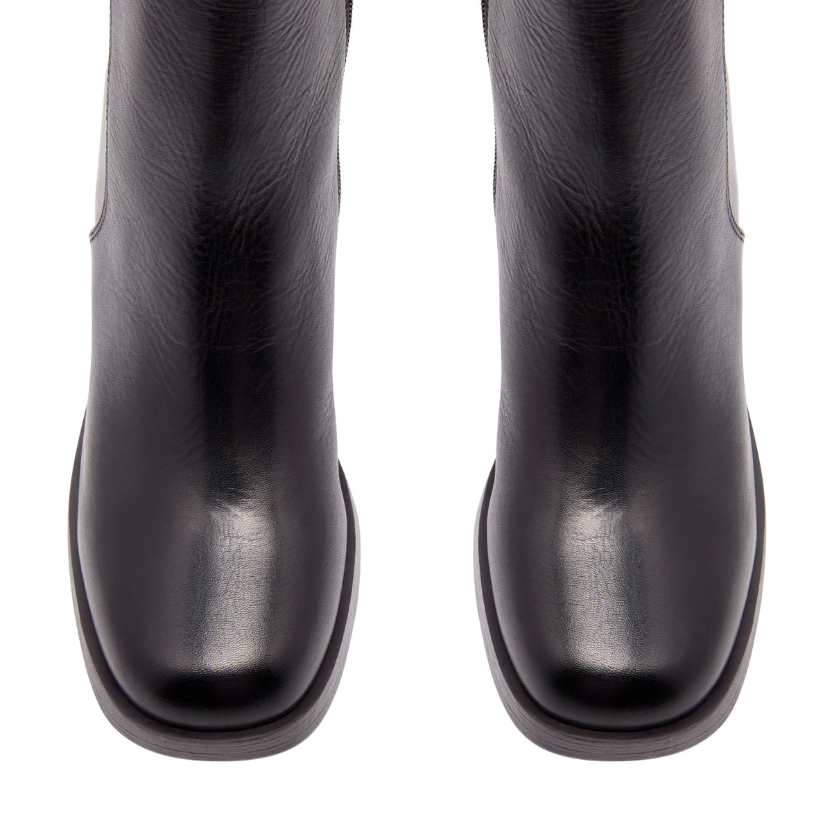 Sasina Black Leather Ankle Boot