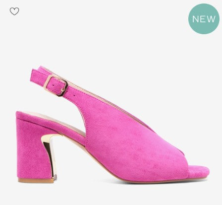 Claresse Fuchsia Suede Block Heel