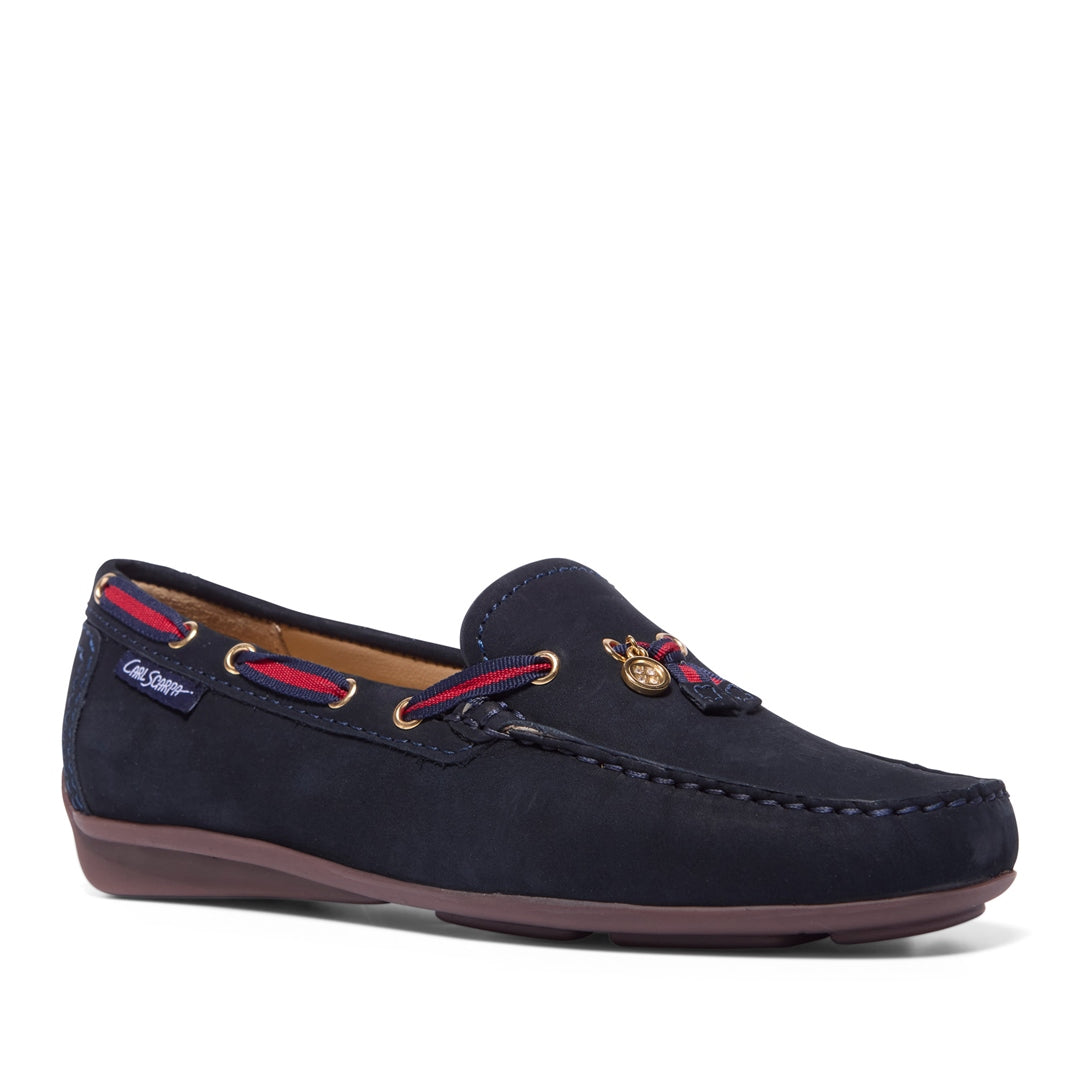 Faris Navy Slip-On Loafers