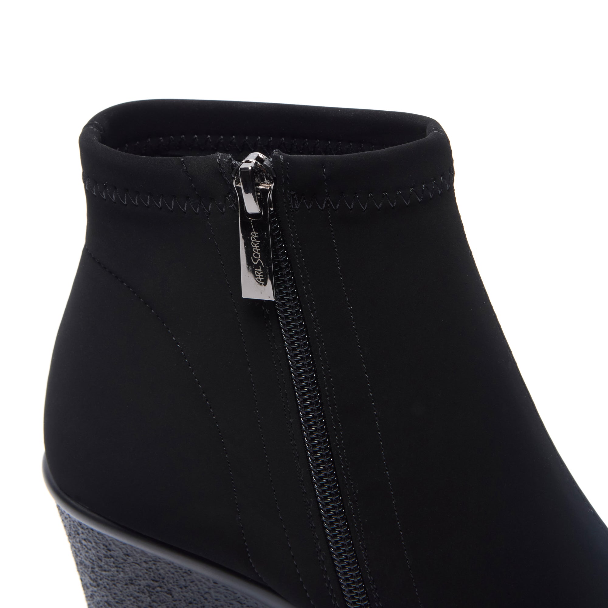 LIVIA BLACK STRETCH ANKLE BOOTS