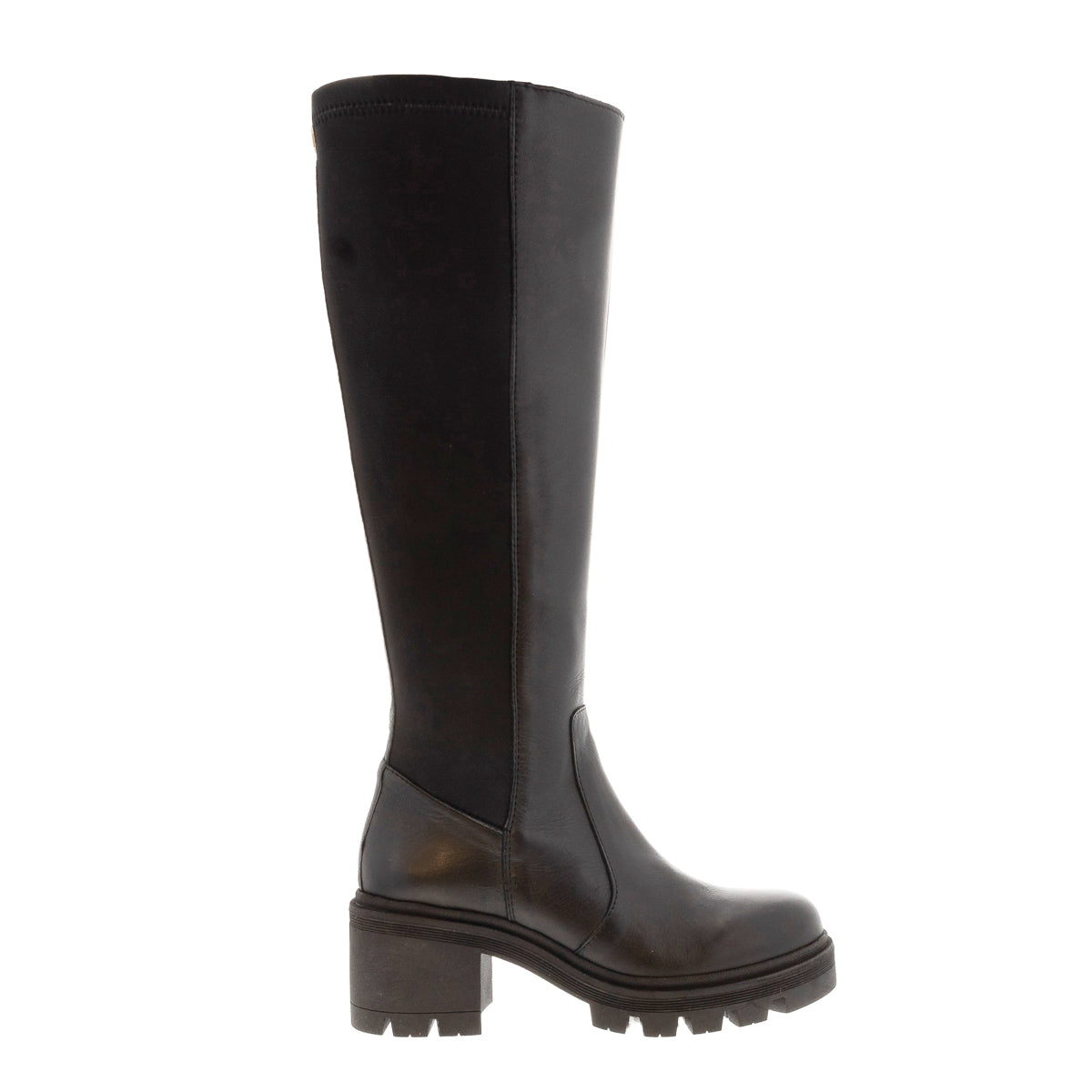 Dodie Black Leather Knee High Boots