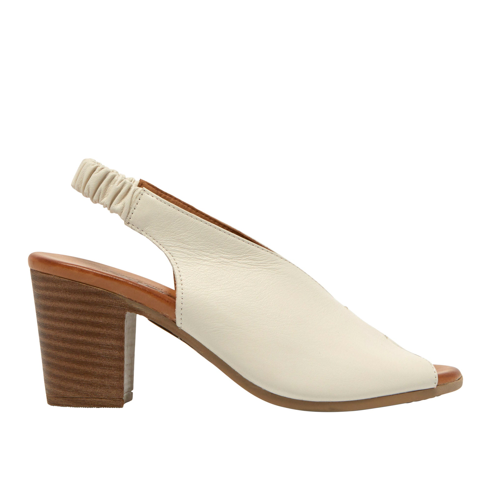 Buttercup Off White Leather Slingback Sandal
